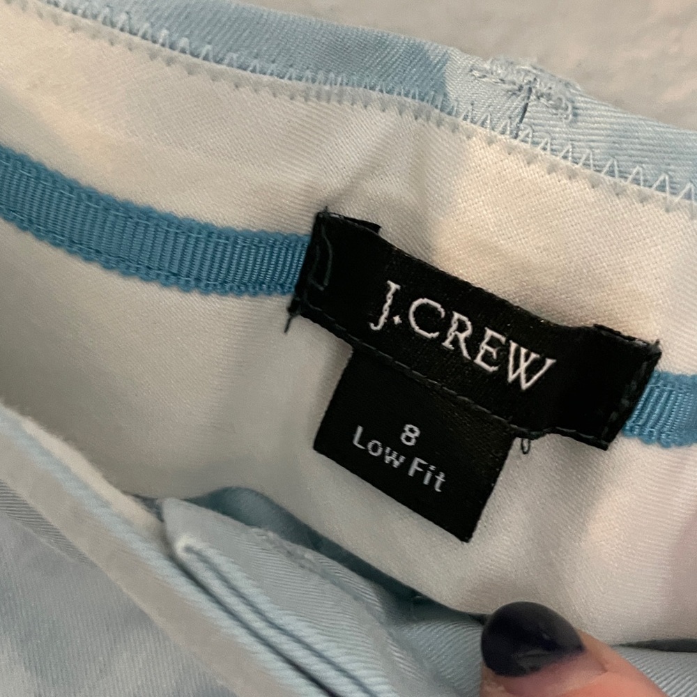 J. Crew Vintage Y2K Low Rise Wide-Leg Cuffed Pant Icy Pale Blue Size 8 - Picture 6 of 14